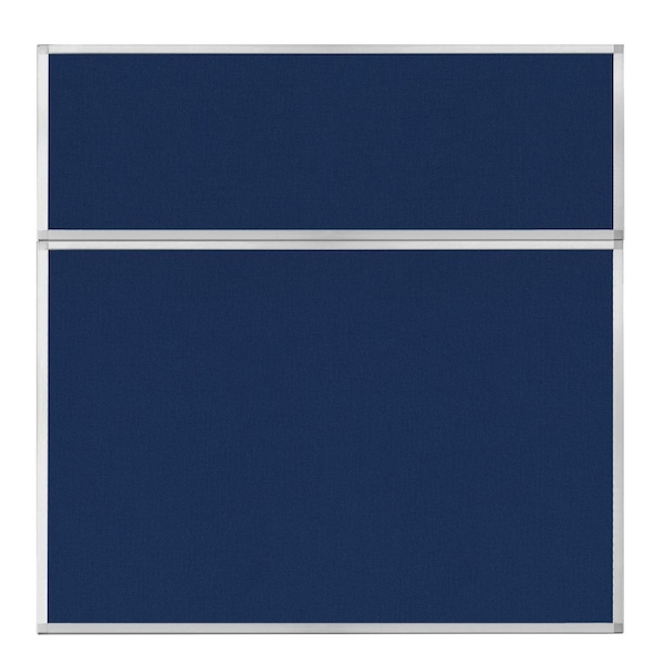 Hush Panel Configurable Cubicle Partition 6' x 6' Navy Blue Fabric